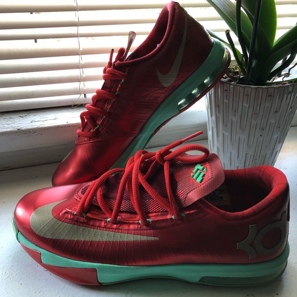 Nike Other - Red and Green Nike KD VI Basketball Shoes